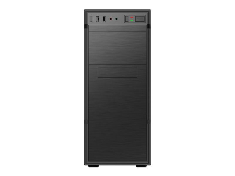 Корпус с блоком питания 450Вт./ Case Forza ATX, 450W, 1xUSB2.0+1xUSB3.0, Black, w/o FAN, 8 cm fan PSU, power cord