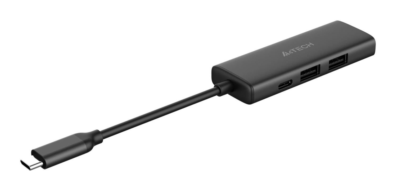 Разветвитель USB-C A4Tech DST-40C 2порт. серый