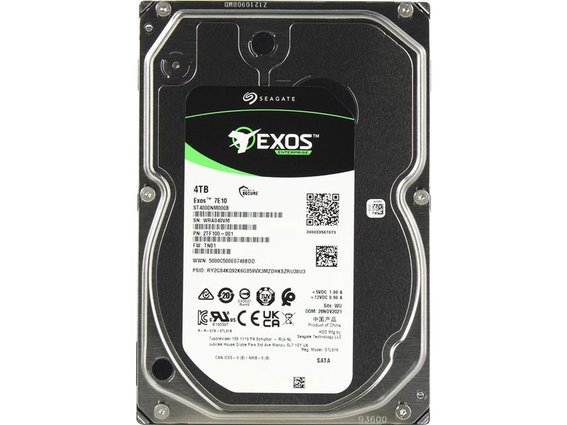 Жесткий диск/ RECERTIFIED HDD Seagate Exos 7E10 SATA 4Tb 7200 6Gb/s 256Mb 1 year warranty (replacement ST4000NM0035, MG04ACA400N, MG08ADA400E, HUS726T4TALE6L4, MG04ACA400E, ST4000NM024B) RECERTIFIED