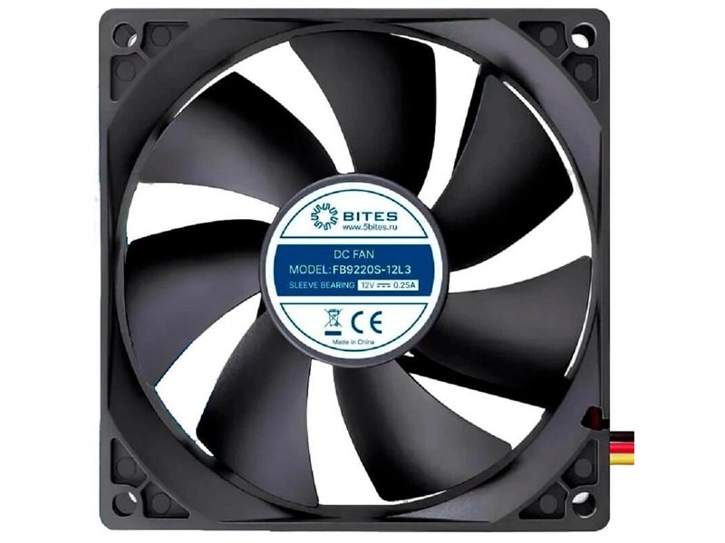 5bites Вентилятор FB9220S-12L3 92X20 / SLEEVE / 2000RPM / 3P