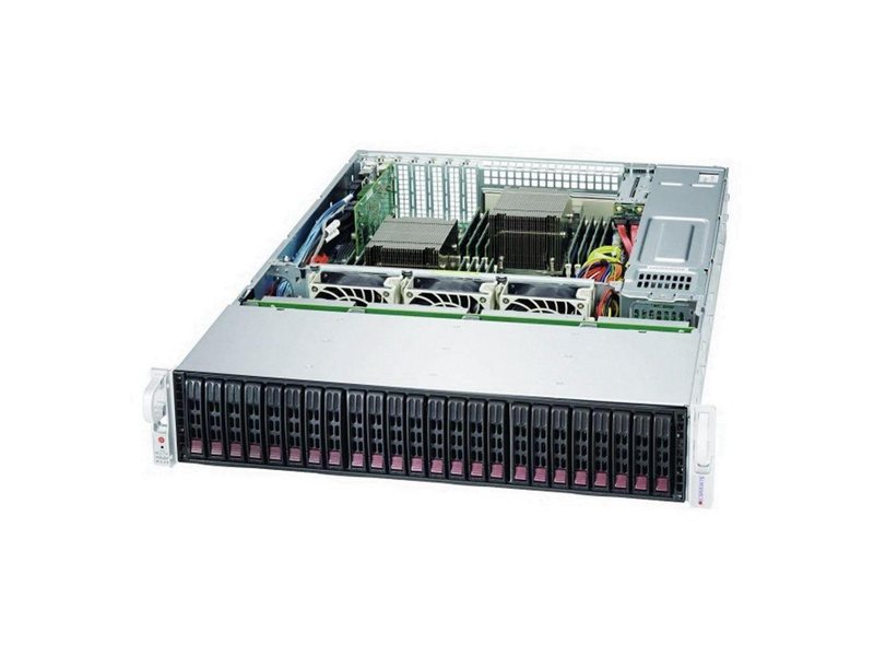 Корпус SuperMicro CSE-216BE2C-R920LPB 2U, 24x 2,5" HS SAS/SATA (Dual SAS3 Expander - SFF 8643), 2x920W (80PLUS platinum).
