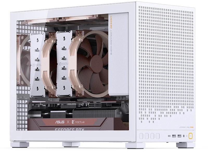 Корпус без блока питания/ Case JONSBO D32 PRO, Mini-Tower, TG, no fan, 2xUSB-A 3.2 + 1xUSB-C 3.2, mATX, mDTX, mITX White