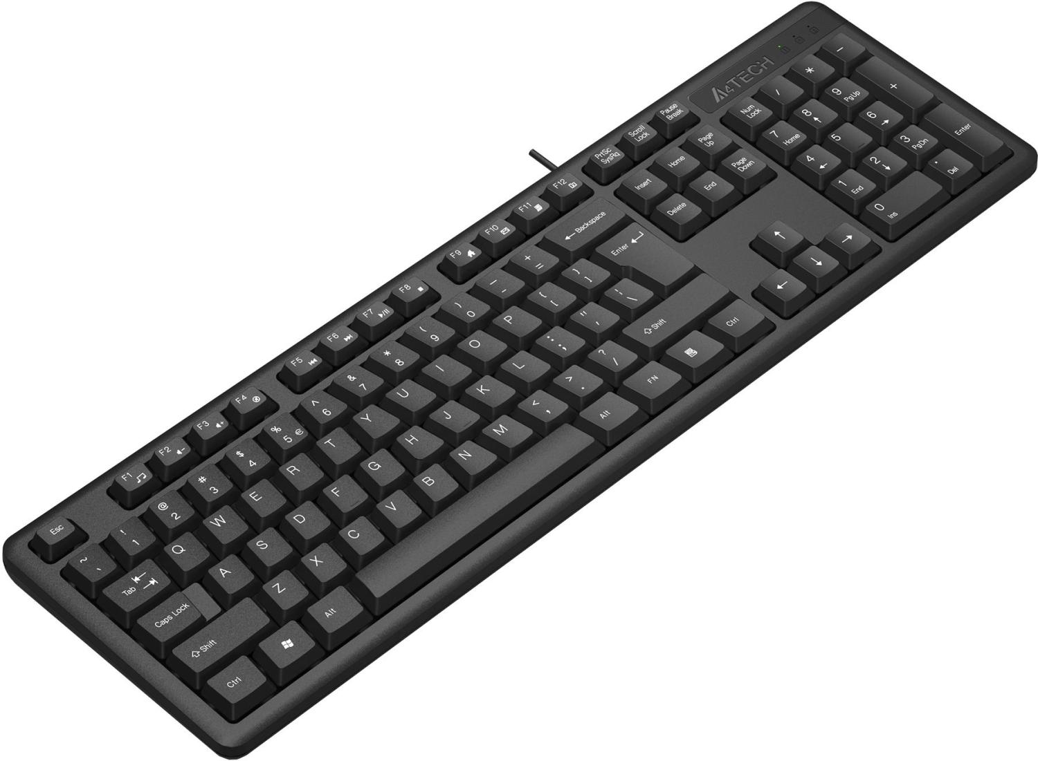 Клавиатура A4Tech KKS-3 черный USB кабель 1.5м