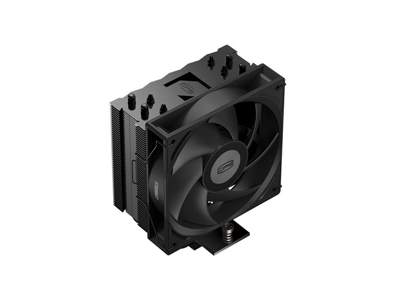 Кулер для процессора/ CPU Cooler PCCooler RT400 BK (235W, 4-pin PWM, 148mm, Al/Cu, 4x6mm, 1x120mm, 73.32CFM, 34.9dBA, 2200RPM, S: 115X/1200/1700/1851 , AMD AM4/AM5, black)