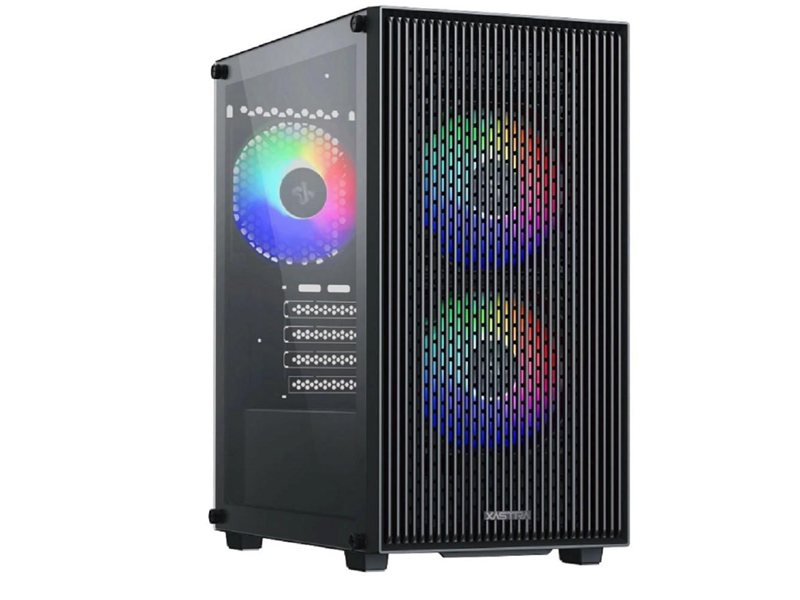 XASTRA Корпус A307M 3FRGB Black mATX/Mesh/ tempered glass / 3x 120mm FC120 FRGB fans/ A307M-3FC12F