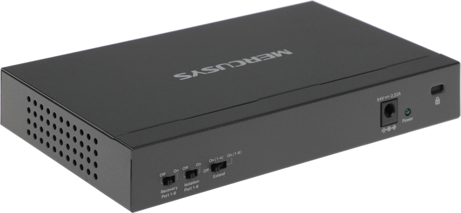 Коммутатор Mercusys MS110CMP (L2) 8x100Мбит/с 2x1Гбит/с 8PoE+ 115W неуправляемый