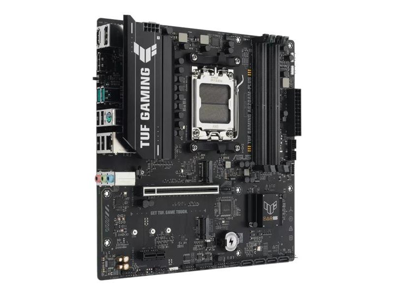 Материнская плата ASUS TUF GAMING A620AM-PLUS, AM5, A620A, 4*DDR5, 4*SATA, 2*M.2, 2*USB 3.2, 4*USB 2.0, 1*PCIx16, 1*PCIx1, 2*DP+HDMI, mATX;