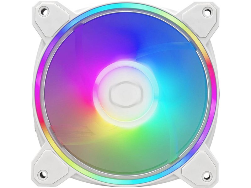 Вентилятор для корпуса Cooler Master MasterFan MF120 Halo2 ARGB 120х120x25 белый 4-pin 27дБ (MFL-B2DW-21NP2-R2) Ret