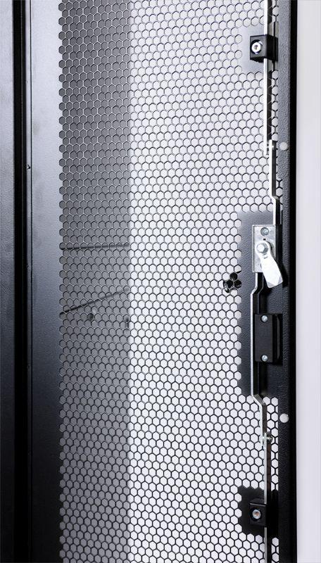 Шкаф серверный ЦМО (ШТК-СП-42.8.10-44АА-9005) напольный 42U 800x990мм пер.дв.перфор. 2 бок.пан. задн.дв.перфор. направл.под закл.гайки 1350кг черный 690мм 152кг 180град. 1950мм
