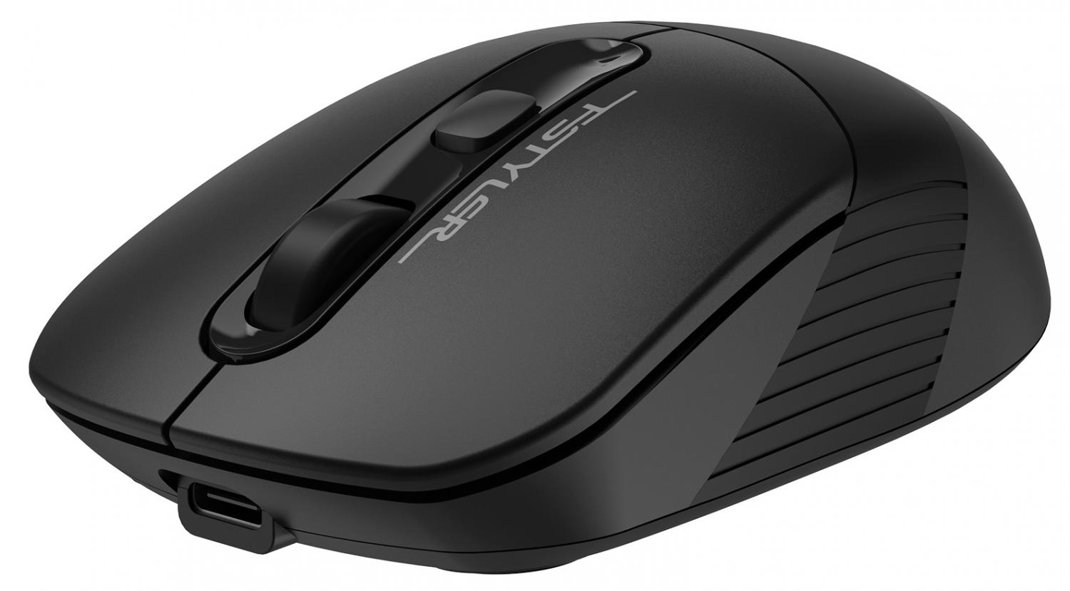 Мышь A4Tech Fstyler FB10C черный оптическая 2000dpi беспров. BT/Radio USB 4but (FB10C STONE BLACK)