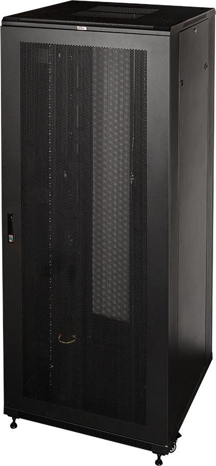 Шкаф серверный Lanmaster Business (TWT-CBB-47U-8X12-P1) напольный 47U 800x1200мм пер.дв.перфор. задн.дв.перфор.2-хст. 2 бок.пан. 800кг черный 1126мм 142.2кг 2277мм IP20 сталь