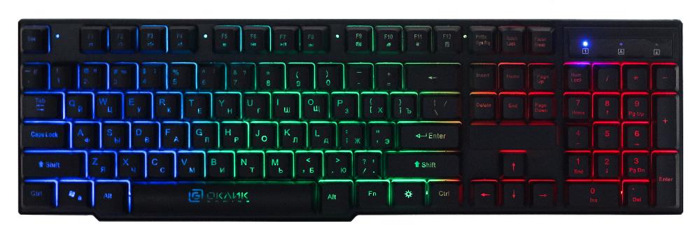 Клавиатура Оклик 780G SLAYER черный USB for gamer LED (412899) кабель 1.5м