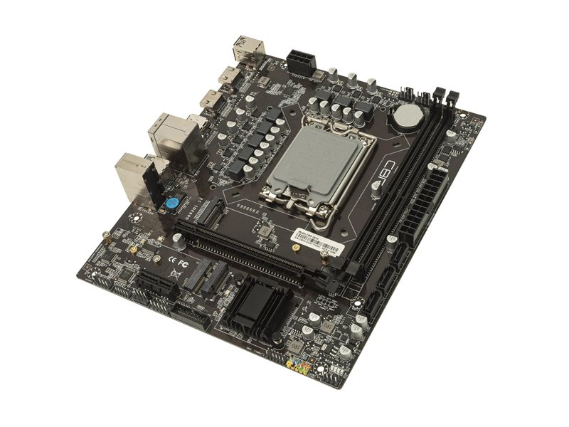 CBR H610 OEM { Chipset H610, Socket 1700, 2*DDR4, mATX, DP+2*HDMI, 1*PCIEx16,1*PCIEx1,2*M.2(NVME,SATA), 3*SATA3, 4*USB 2.0 + 2*USB3.0, LAN 1Gb} OEM УПАКОВКА