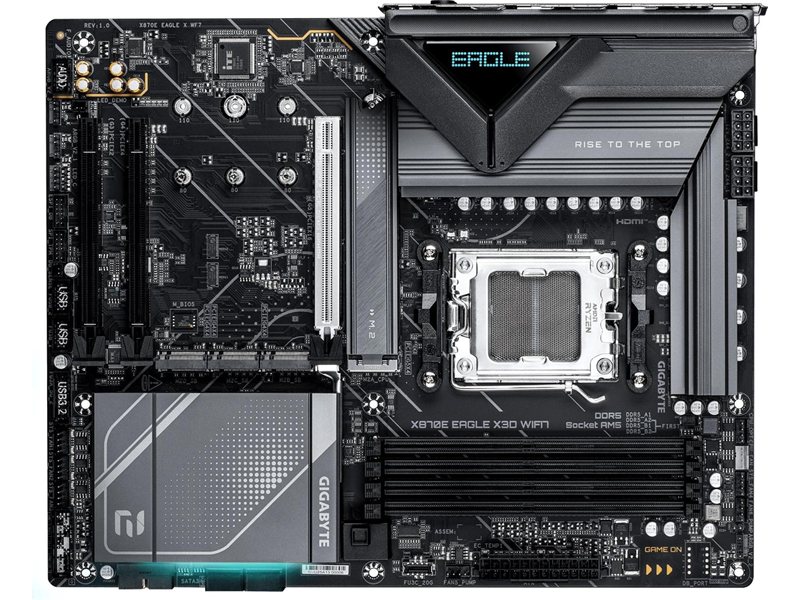 Материнская плата Gigabyte X870E EAGLE X WF7 Socket AM5 AMD X870E 4xDDR5 ATX AC`97 8ch(7.1) 5Gigabit RAID+HDMI