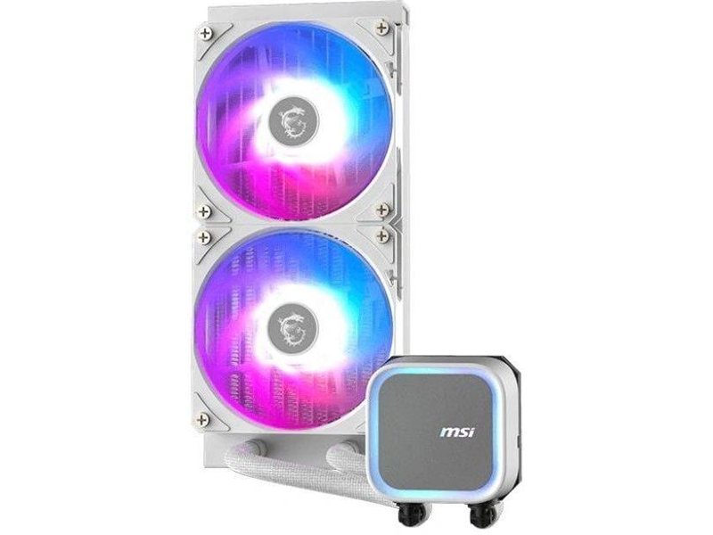 Система водяного охлаждения MSI Mag Coreliquid A13 240 ARGB Soc-AM5/AM4/1700/1851 белый 3-pin 31.3dB Al 280W Ret (306-7ZWHA21-L80)