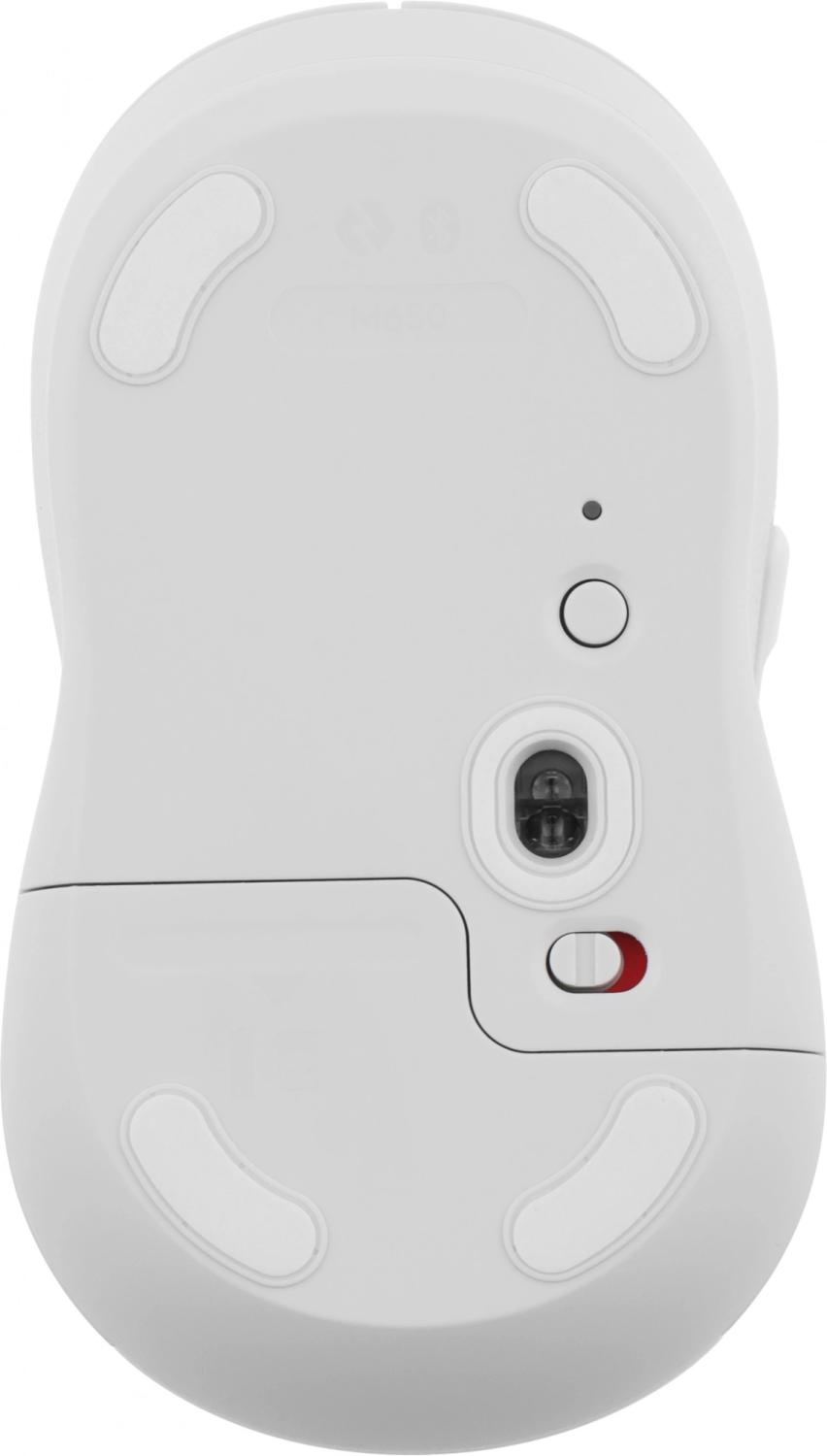 Мышь Logitech M650 белый оптическая 4000dpi беспров. BT/Radio USB 4but (910-006261)