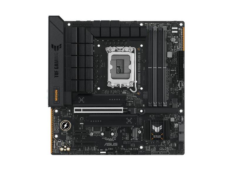 Материнская плата ASUS TUF GAMING B760M-PLUS II, LGA1700, B760, 4*DDR5, 4*SATA, 3*M.2, 3*USB 3.2, 4*USB 2.0, Type-C, 1*PCIx16, 1*PCIx4, 1*PCIx1, DP+HDMI, mATX; 90MB1HD0-M0EAY0