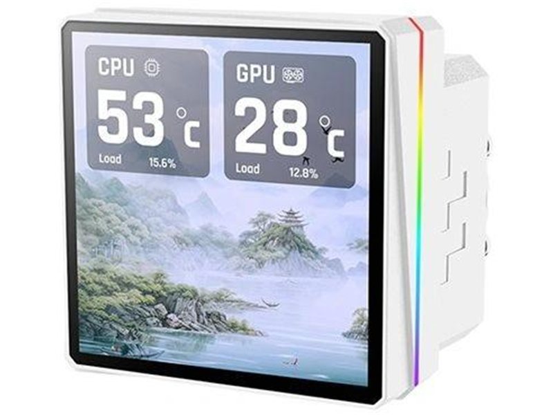 Система водяного охлаждения Thermaltake TH360 V3 Ultra Snow ARGB Soc-AM5/AM4/1200/1700/1851 белый 4-pin 37.8dB Al LCD 365W Ret (CL-W476-PL12SW-A)