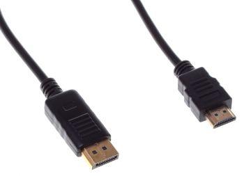 Кабель аудио-видео Buro HDMI (m)/DisplayPort (m) 1.8м. феррит.кольца Позолоченные контакты черный (BHP RET HDMI_DPP18) id485568