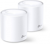 Бесшовный Mesh роутер TP-Link Deco X60(2-Pack) AX5400 10/100/1000BASE-TX белый (упак.:2шт)