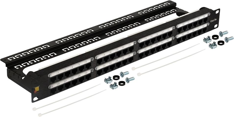 Патч-панель Lanmaster LAN-PPC48U5E 19" 2U 48xRJ45 кат.5E UTP