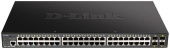 Коммутатор D-Link DGS-1250-52XMP/A1A (L2) 48x1Гбит/с 4SFP+ 48PoE+ 370W управляемый