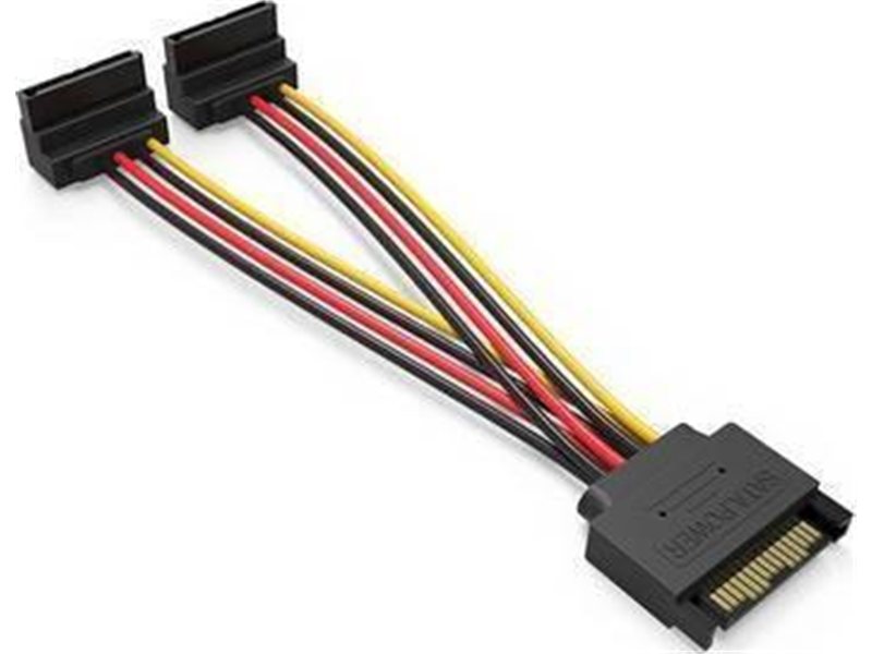 Кабель питания-разветвитель Vention SATA 15pin M / 2 x SATA 15pin F угол 90 - 0.15м