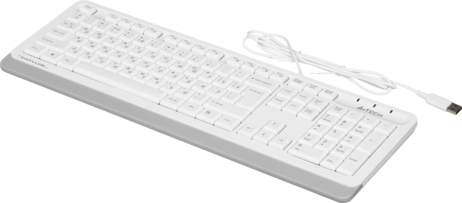 Клавиатура + мышь A4Tech Fstyler F1010 клав:белый/серый мышь:белый/серый USB Multimedia (F1010 WHITE)