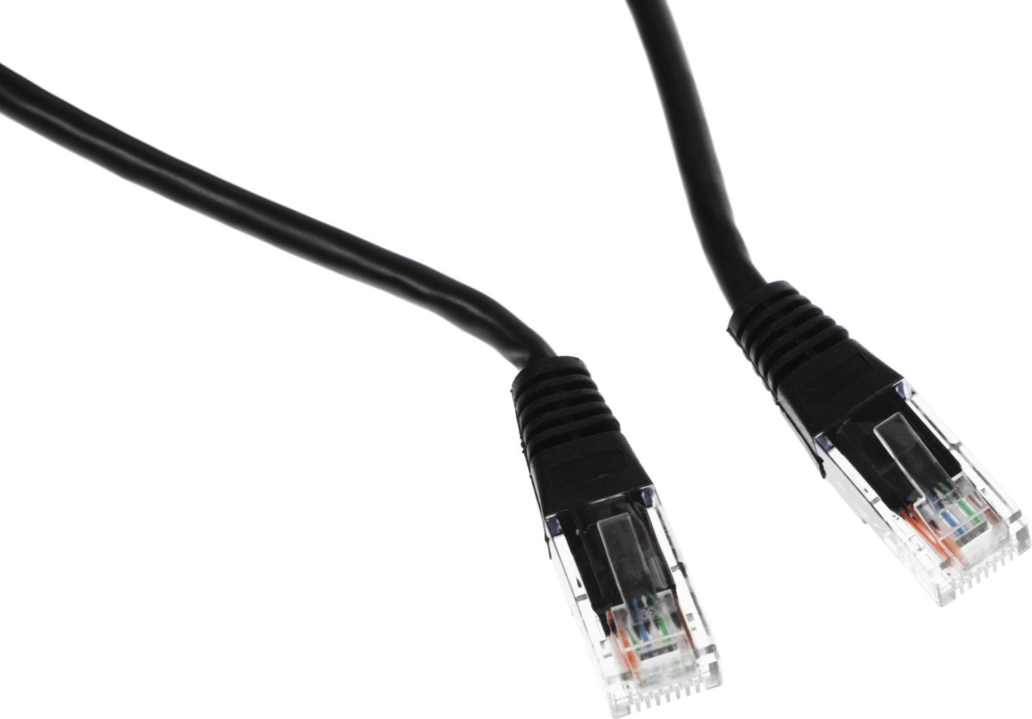 Патч-корд Lanmaster TWT-45-45-2.0-BK UTP RJ-45 вил.-вилка RJ-45 кат.5E 2м черный ПВХ (уп.:1шт)