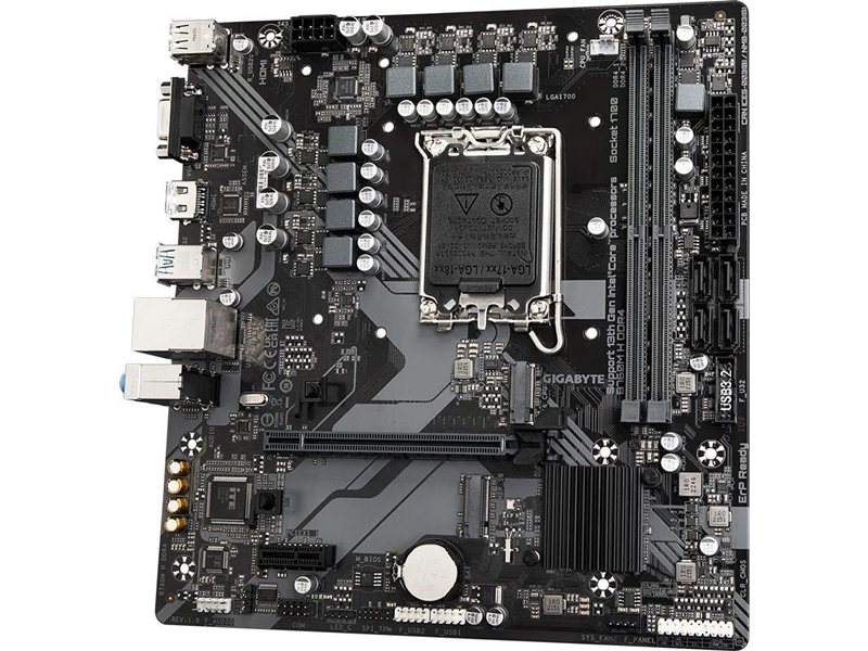 Материнская плата/ MB GIGABYTE INTEL B760 s1700, 2xDDR4(64GB), D-SUB/HDMI 2.1, 1xPCIe 4.0x16, 1xPCIe 3.0, 1xLAN, 4xSATA 6Gb/s, 2xM.2, 4xUSB 3.2, 2xUSB 2.0, mATX