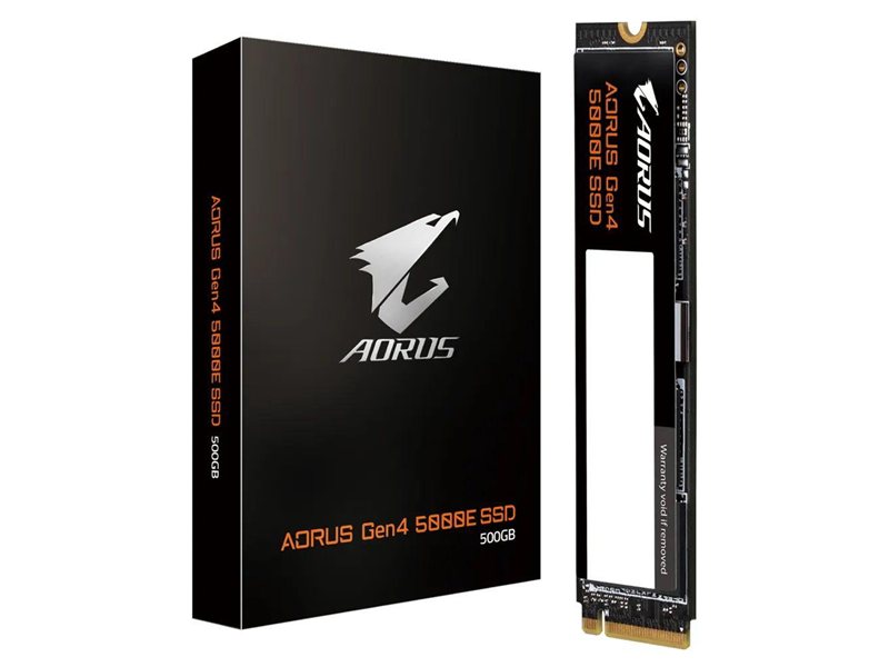 Твердотельный накопитель SSD Gigabyte AORUS 500GB M.2 2280 AG450E500G-G Client PCI-Express 4.0 x4, NVMe 1.4 5000/3800 RTL
