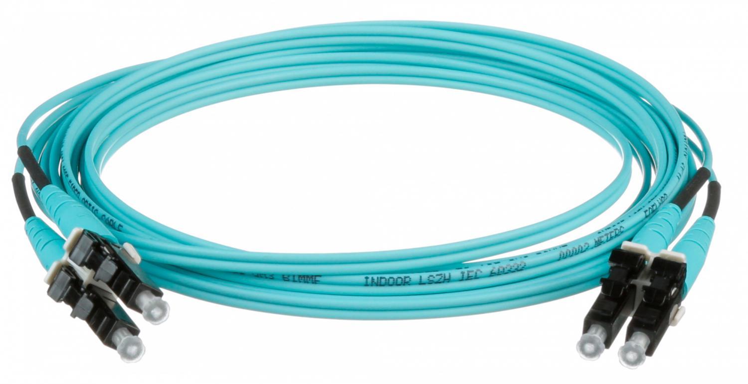 Патч-корд Panduit FX2ELLNLNSNM003 2x50/125 OM3 LC дуплекс-LC дуплекс 3м LSZH аквамарин