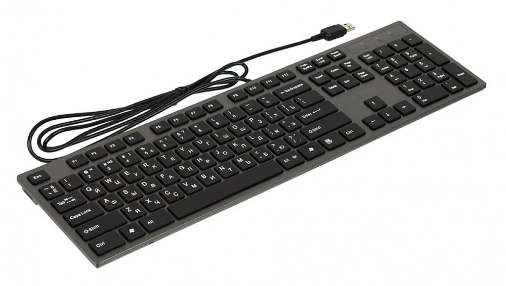 Клавиатура A4Tech KV-300H серый/черный USB slim кабель 1.5м