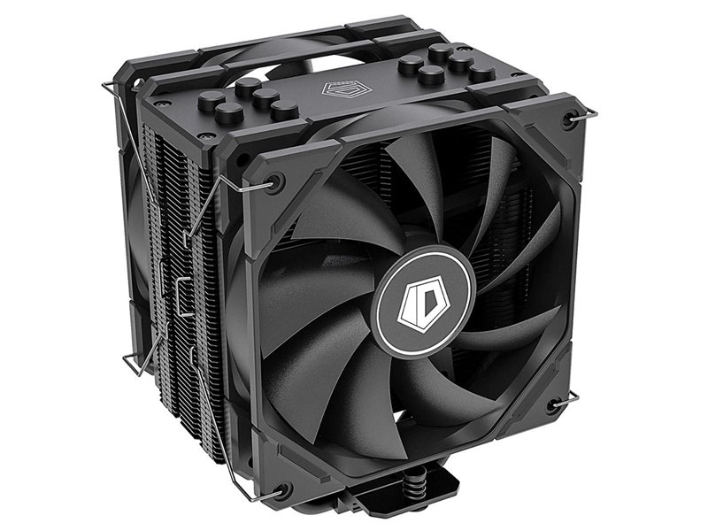 Вентилятор ID-COOLING SE-225-XT BLACK V2 LGA20XX/1700/1200/115X/AM5/AM4 (10шт/кор, TDP 220W, PWM, 5 тепл.трубок прямого контакта, DUAL FAN 120mm, черный) RET