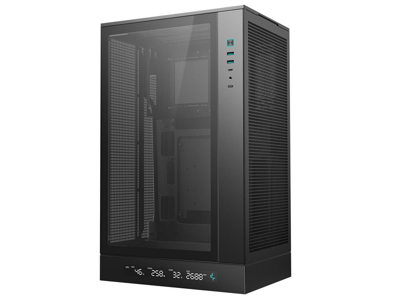 корпус Deepcool CH270 DIGITAL без БП, черный, MICRO ATX/MINI-ITX (R-CH270-BKNDM0-G-1)