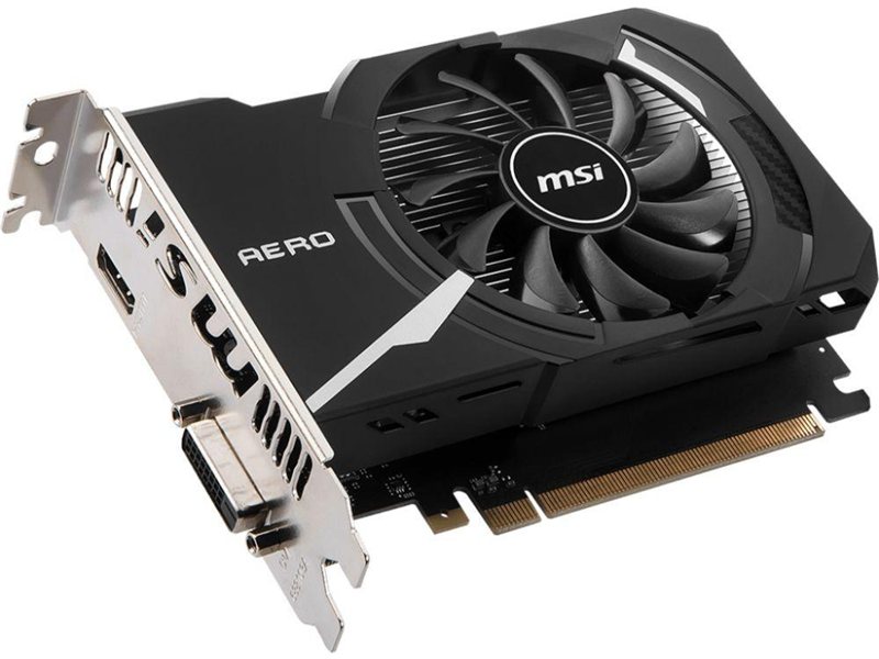 Видеокарта MSI PCI-E 3.0 GT 1030 AERO ITX 2GD4 OC NVIDIA GeForce GT 1030 2Gb 64bit DDR4 1189/2100 HDMIx1 HDCP Ret
