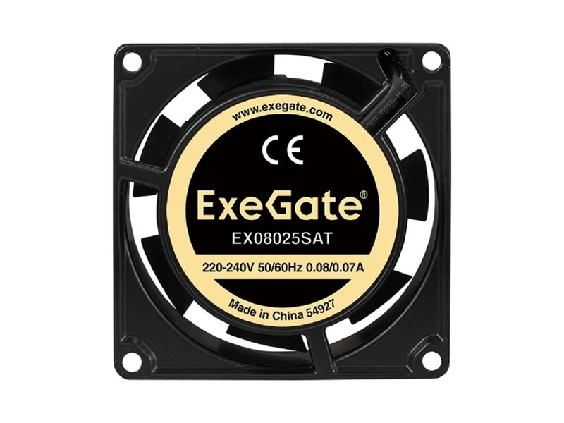 Exegate EX288994RUS Вентилятор 220B ExeGate EX08025SAT (80x80x25 мм, Sleeve bearing (подшипник скольжения), клеммы, 2500RPM, 31dBA)