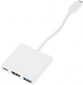 Переходник Buro USB Type-C (m) HDMI (f) USB 3.0 A(f) USB Type-C (f) (BHP RET TPC-HDM) белый [BHP RET TPC-HDM]