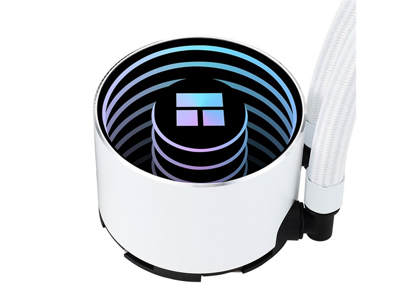 Водяное охлаждение для процессора/ Water Cooling System Thermalright Frozen Notte 240 White Argb V2 (240mm, White, ARGB/ Fans: 2x120mm, 72.37CFM, 27.7dBA, 2000RPM/ Pump height 54mm, 28dBA, 5300RPM, Rad thickness 27mm/ S: 1200, 1700, 1851, 2011, 2066, 115X