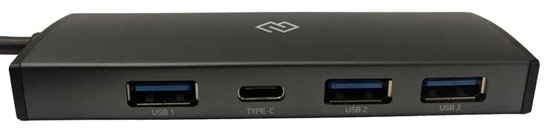 Разветвитель USB-C Digma HUB-3U3.0C-UC-G 4порт. серый (HUB-3U3.0С-UC-G)