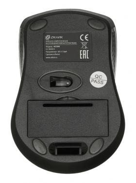 Мышь Оклик 485MW черный оптическая 1600dpi беспров. USB для ноутбука 3but (997819)