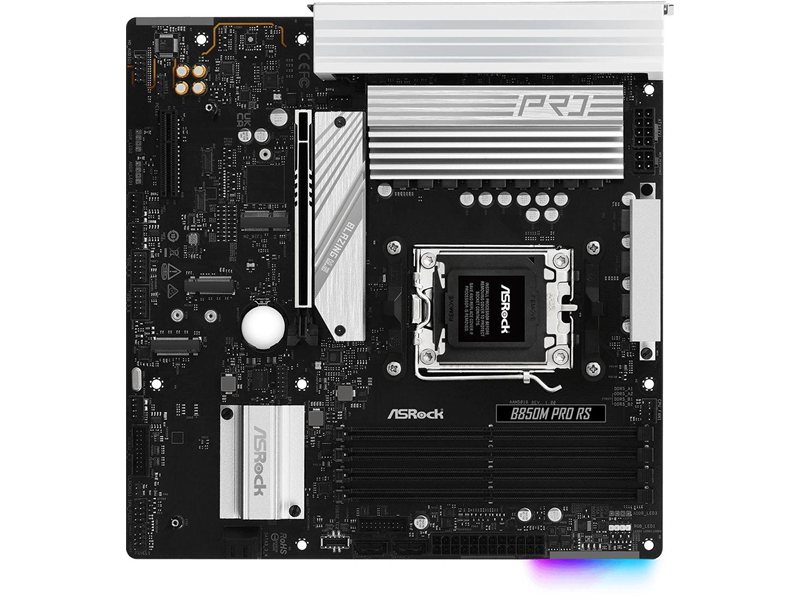 Материнская плата Asrock B850M PRO RS Socket AM5 AMD B850 4xDDR5 mATX AC`97 8ch(7.1) 2.5Gg RAID+HDMI+DP