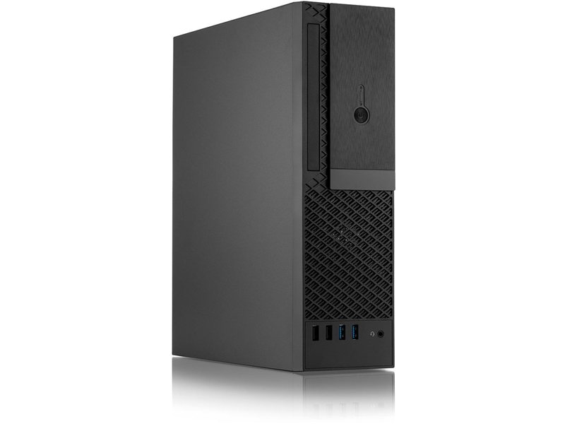 Корпус с блоком питания 300Вт./ Case Foxline FL-1001 mATX case, black, w/PSU TFX 300W, w/2xUSB2.0+2xUSB3.0, w/1xcombo audio, w/pwr cord, w/ 8cm FAN