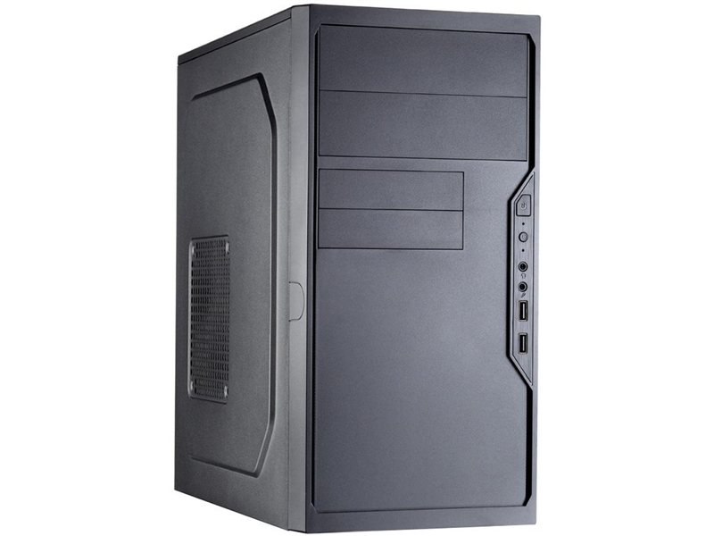 Корпус с блоком питания 500Вт./ Case Foxline FL-733 mATX case, black, w/PSU 500W 12cm, 1xPCIe(6pin), w/2xUSB2.0, w/pwr cord, w/o FAN