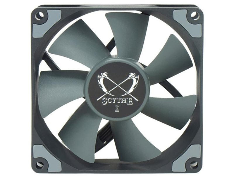 Кулер для корпуса/ Case Cooler Scythe Kaze Flex 92 (92x92x26mm, 4-pin PWM, 48.88CFM, 28.83dBA, 2300RPM, Gray)