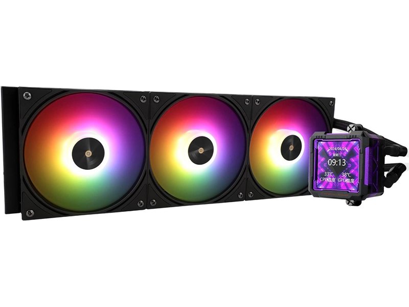 Система водяного охлаждения Thermalright Frozen Warframe PRO 360 ARGB Soc-AM5/AM4/1200/1700/1851 черный 4-pin 29.8dB Al LCD Ret (F-WFRAME-PRO-360-BL-ARGB)