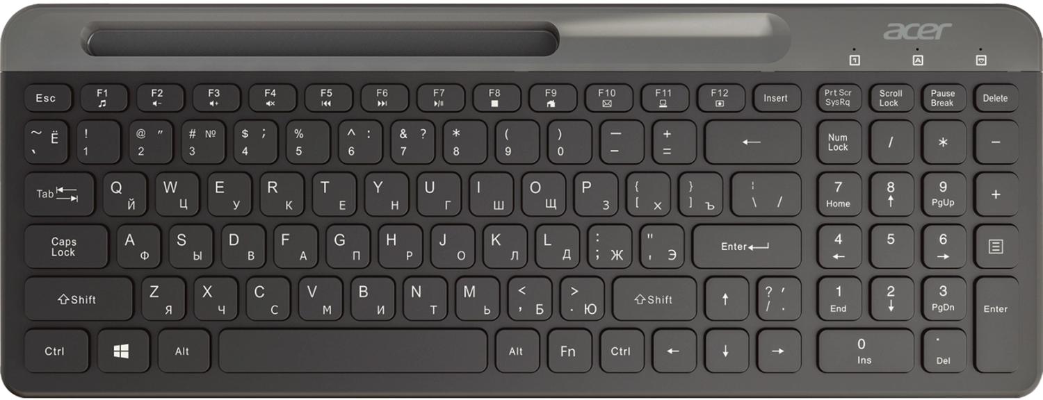 Клавиатура + мышь Acer OCC402 клав:черный мышь:черный USB беспроводная slim Multimedia (ZL.ACCCC.018)