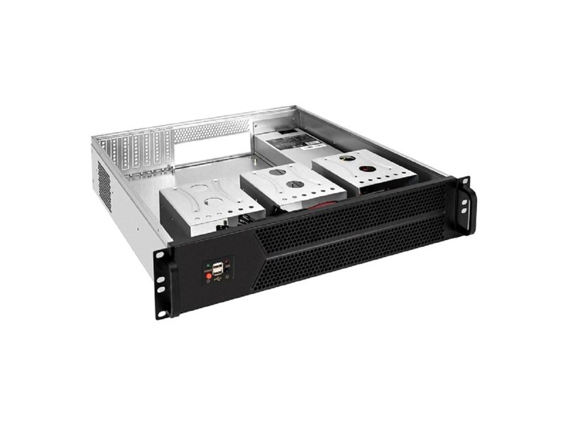 Exegate EX298480RUS Серверный корпус ExeGate Pro 2U450-06 <RM 19", высота 2U, глубина 450, БП 2U-700ADS, 2*USB>