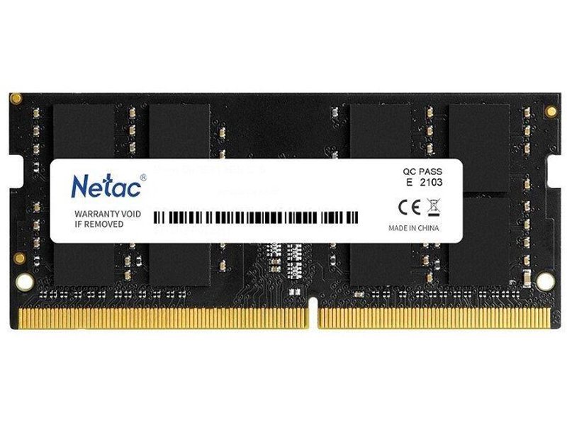 Память DDR4 16Gb 2666MHz Netac NTBSD4N26SP-16 Basic RTL PC4-21300 CL19 SO-DIMM 260-pin 1.2В single rank Ret