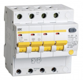 Выключатель автом. дифф. тока IEK MAD10-4-025-C-030 АД14 25A тип C 4.5kA 30мА AC 4П 230/400В 5мод белый (упак.:1шт)